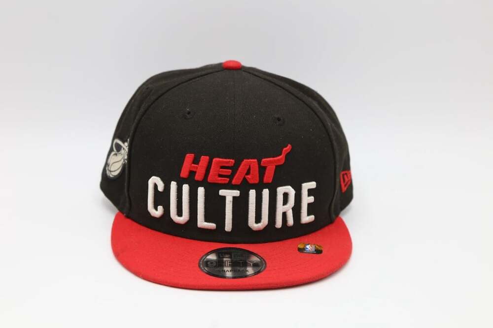 New Era Miami Heat 9FIFTY Snapback Cap Youth One Size Black Red